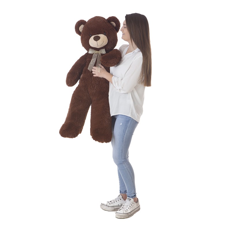 Urso de Peluche castanho com lacinho – 100 cm