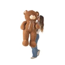 Urso de Peluche castanho com laço - 55cm e 140 cm