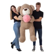 Urso de Peluche Castanho com Morango - 80 e 110 cm